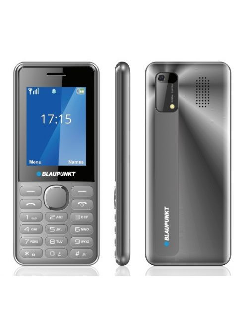 Blaupunkt V24 mobiltelefon készülék,sötétszürke,Yettel feltöltőkártyás csomagban